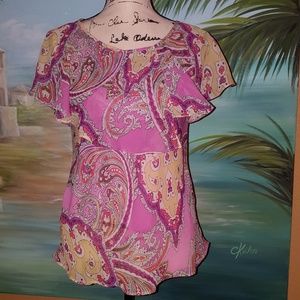 Pink Paisley Top